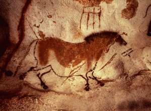 馬の岩絵、紀元前17000年頃